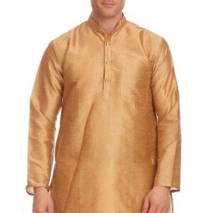 WINTAGE BANARASI ART SILK GOLD KURTA PYJAMA S48
